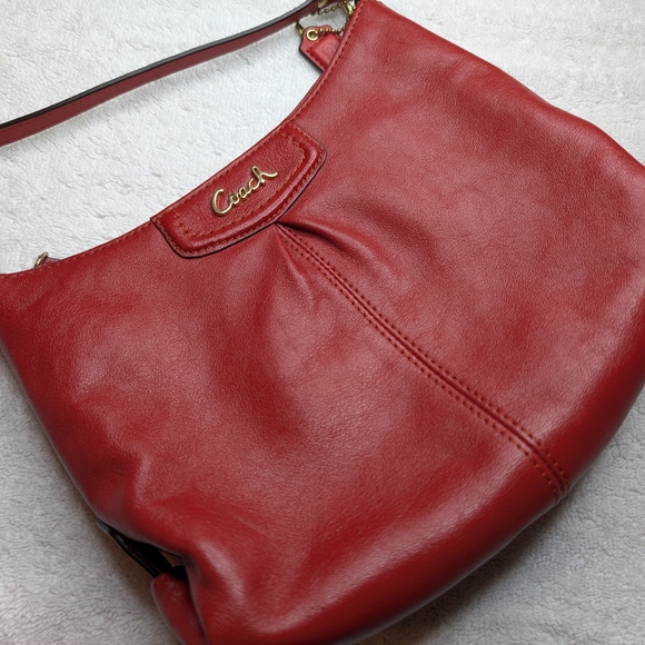 Coach Handbags - Coach Ashley Swing pack Cherry Red Leather Shoulder Bag - NWOT